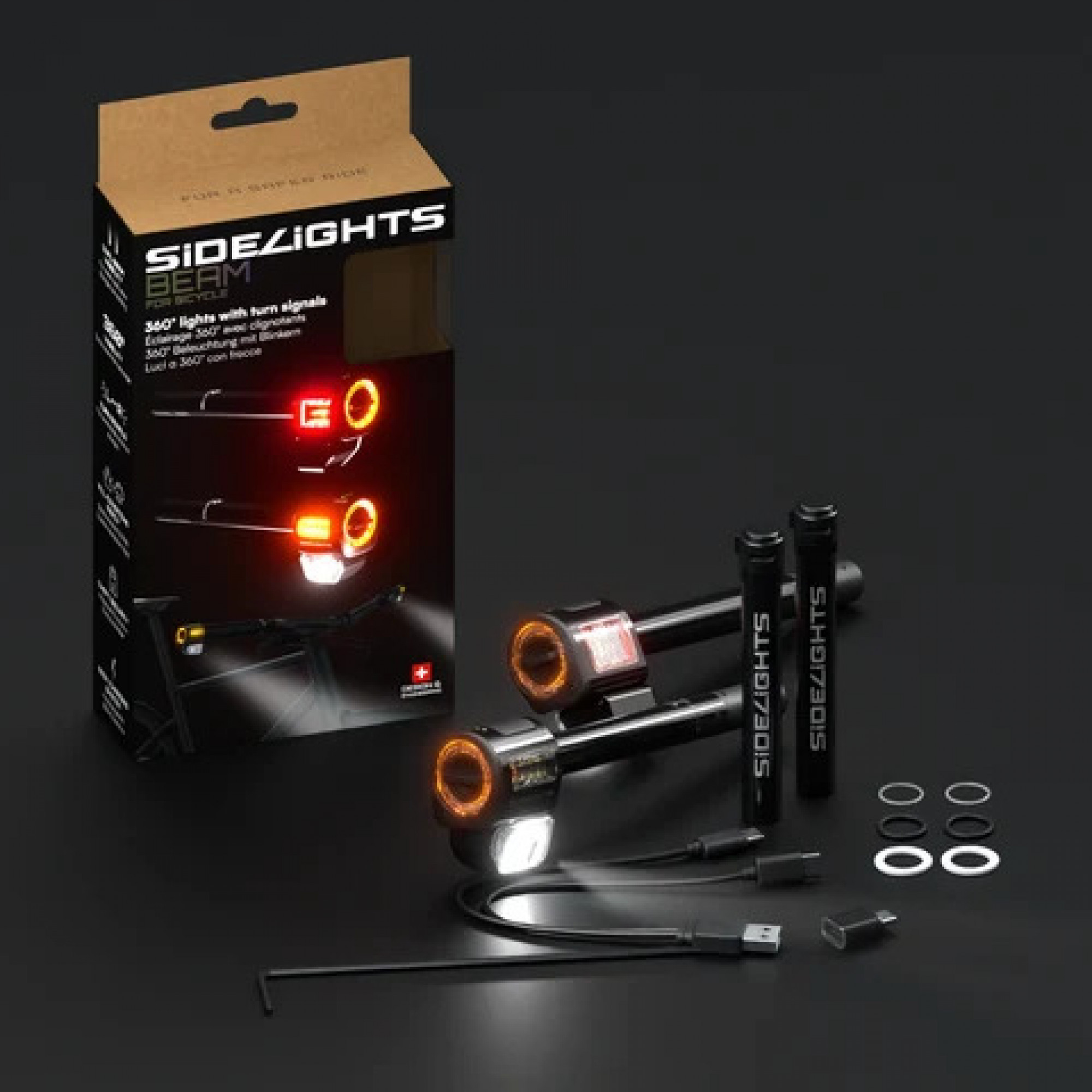 Розумні велосипедні покажчики SideLights Beam